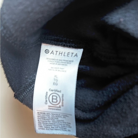 Athleta Size XL Charcoal High Rise Wide Leg Drawstring Pants - Picture 3 of 9